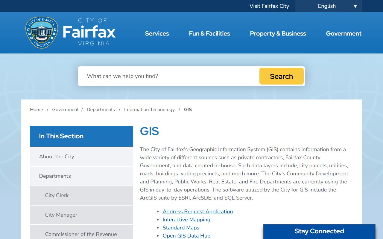 fairfax virginia property records gis portal map