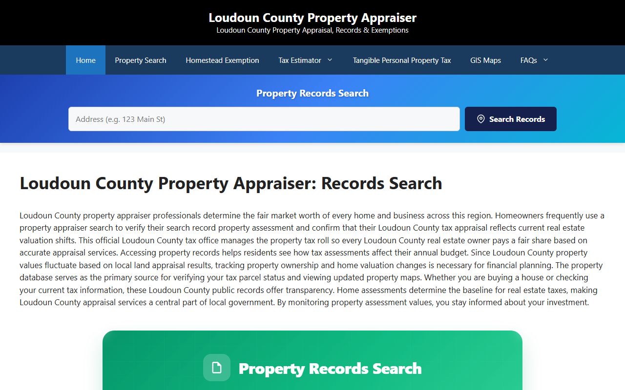 leesburg virginia property records loudoun county assessment process explained