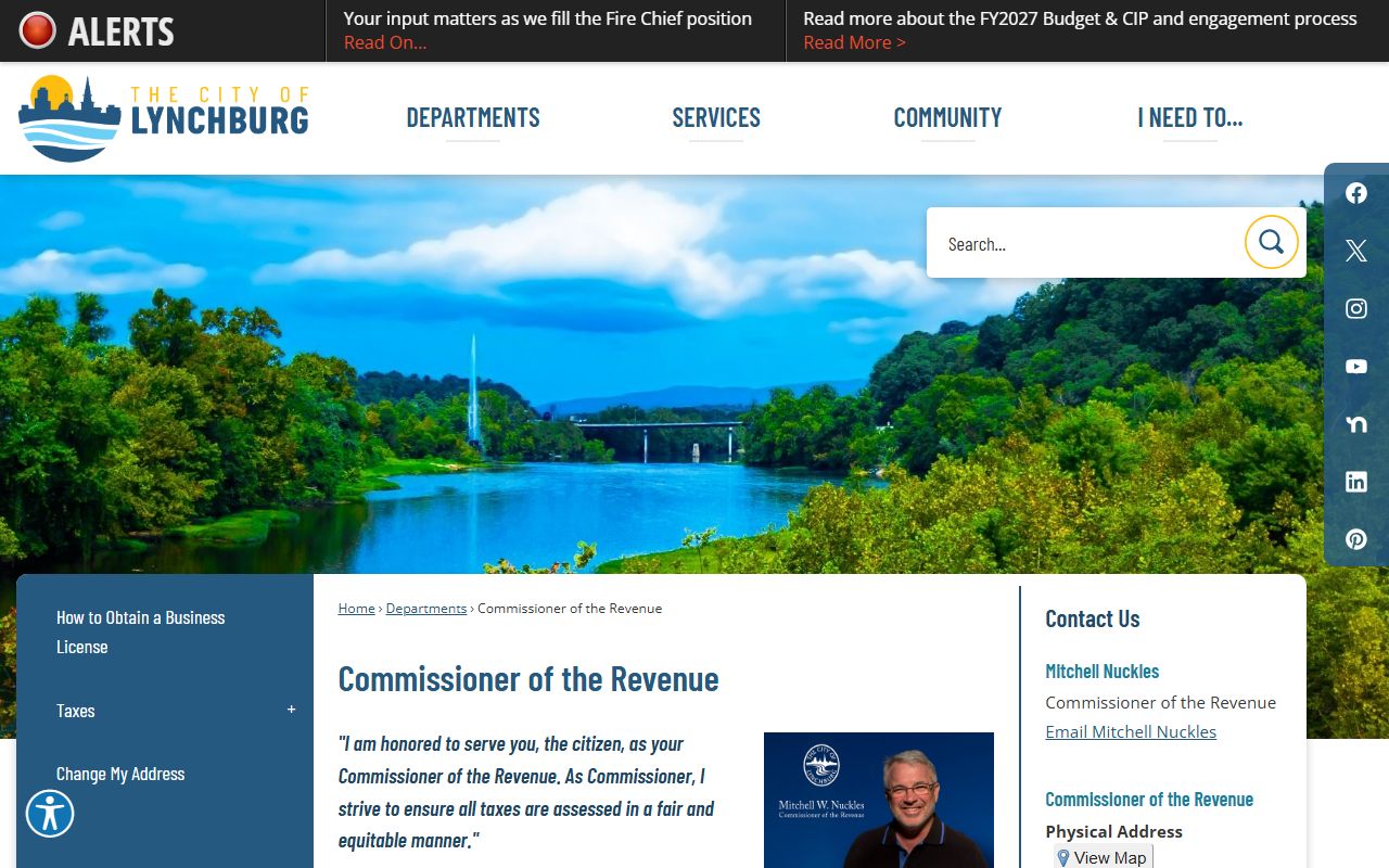 lynchburg virginia property records commissioner of the revenue tax information