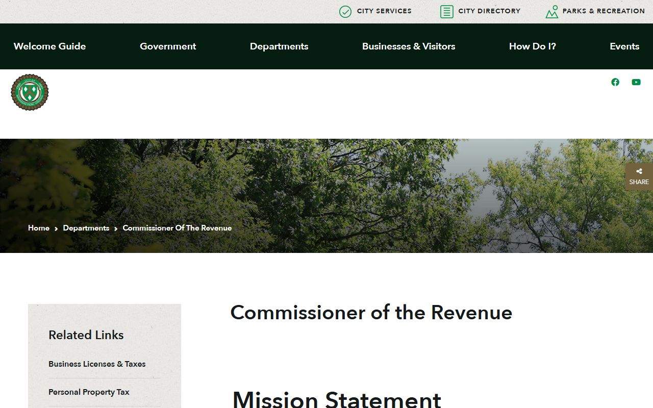 manassas park virginia property records commissioner of the revenue tax assessing officer