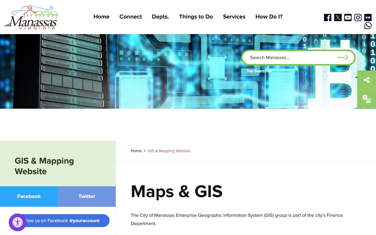 manassas virginia property records geohub interactive mapping portal