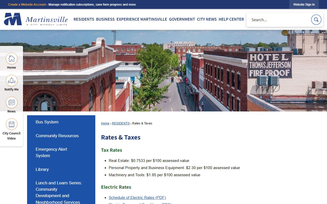 martinsville virginia property records comprehensive tax rates real estate personal property