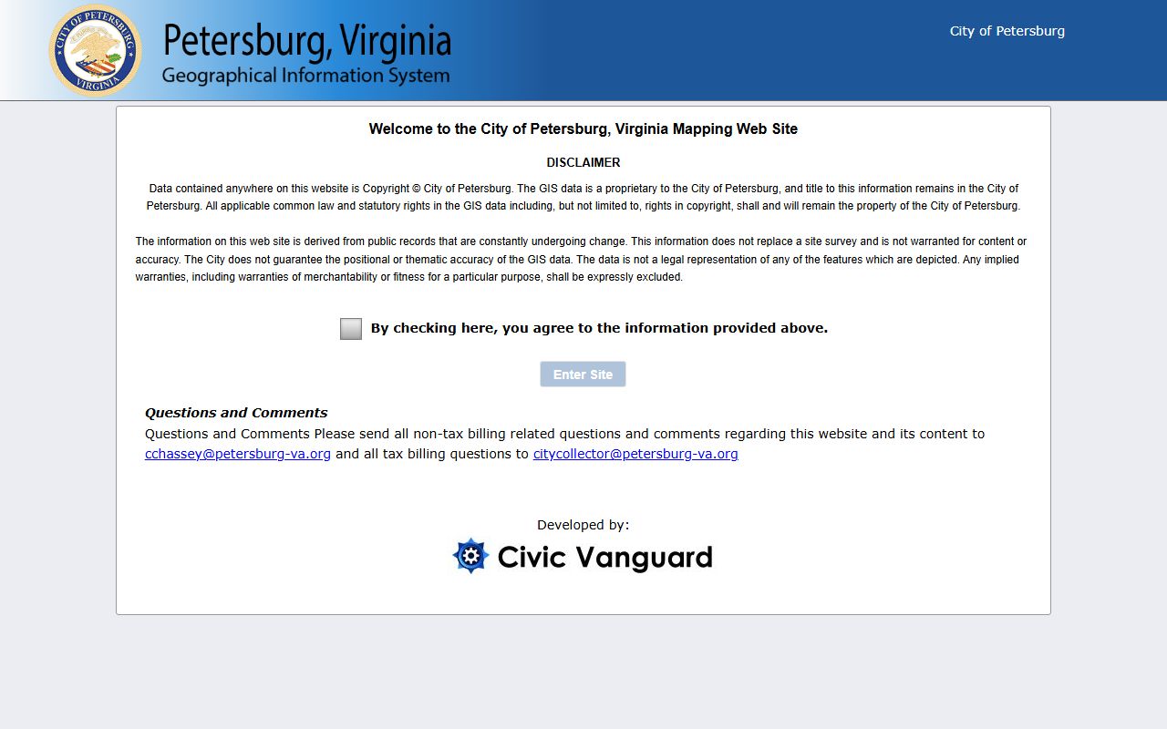 petersburg virginia property records gis parcel viewer