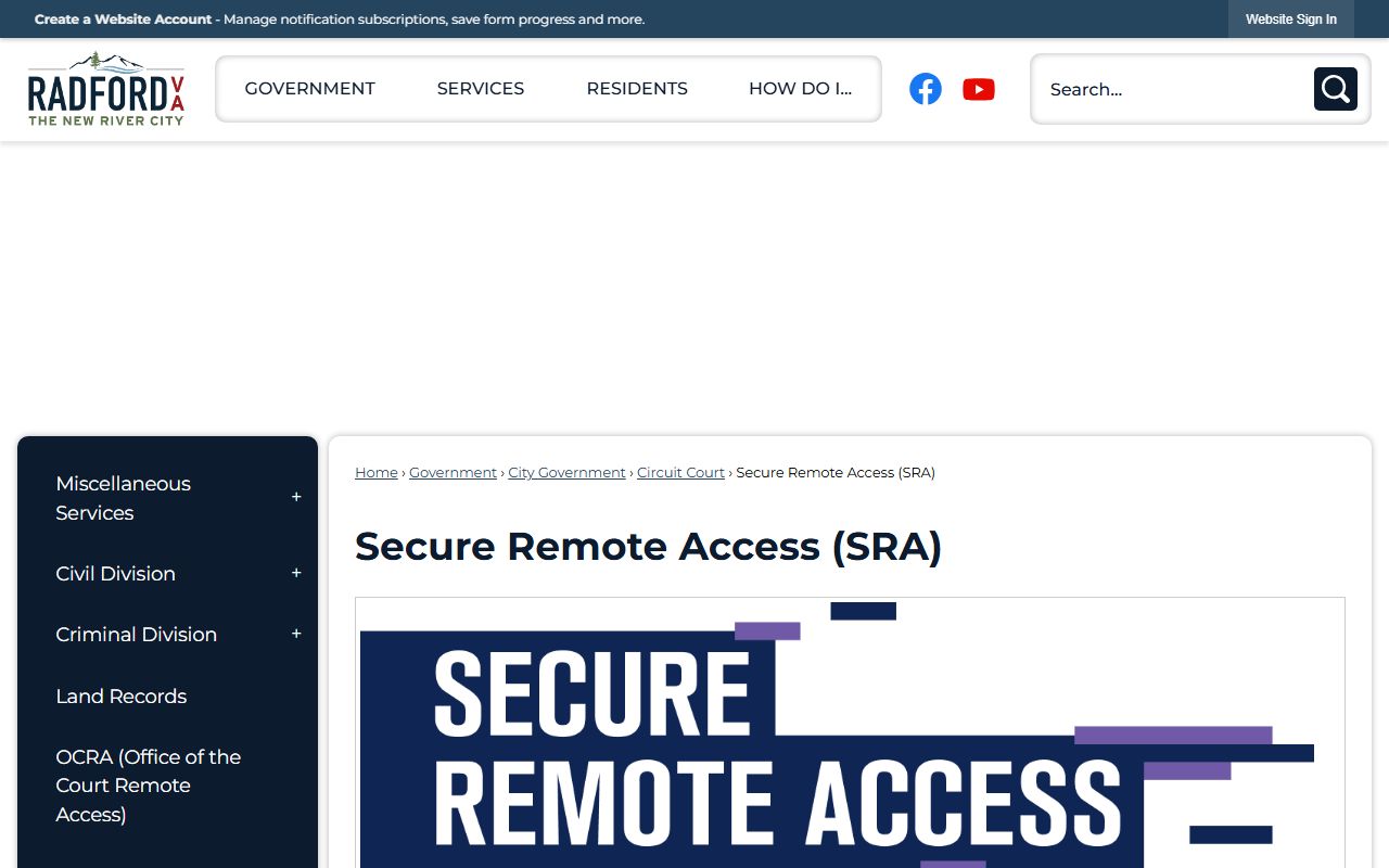 radford virginia property records secure remote access land records