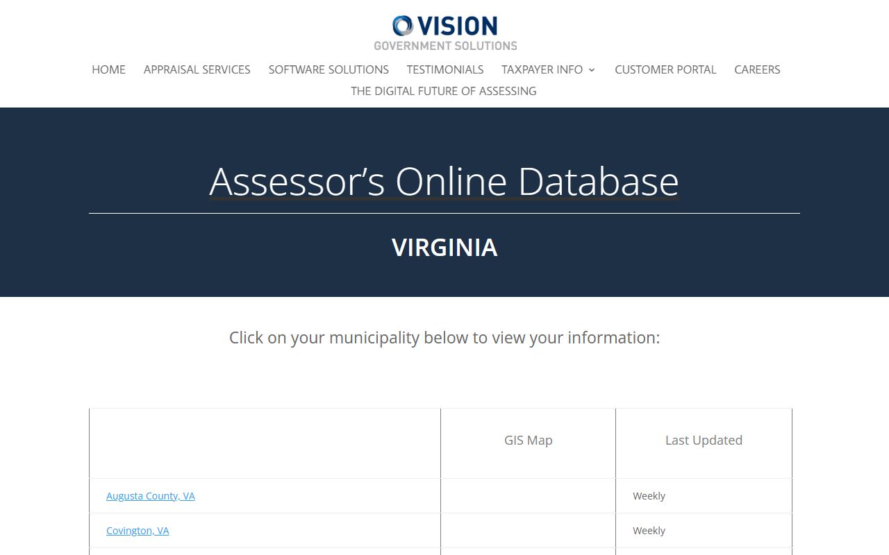 staunton virginia property records vgsi vendor directory listing