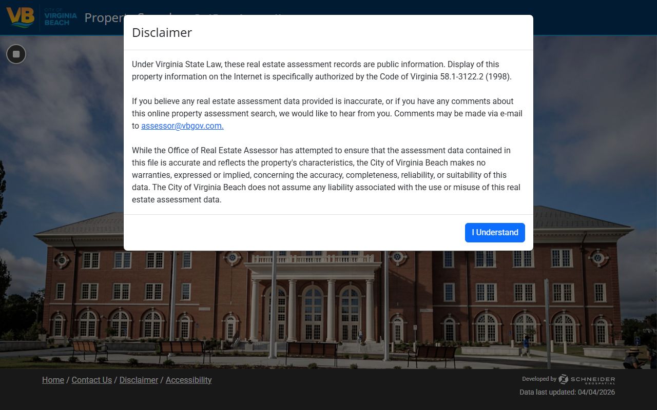virginia beach virginia property records official interactive property search portal