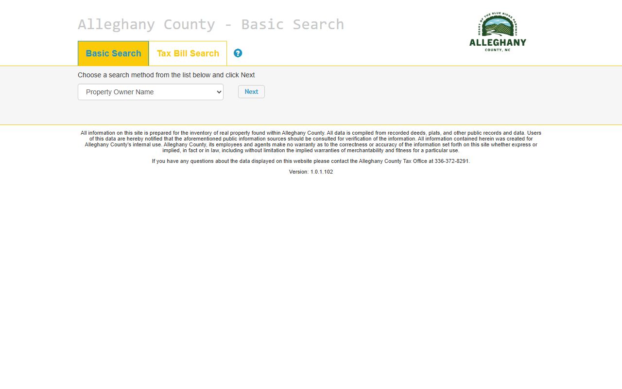 alleghany county property records inventory search portal