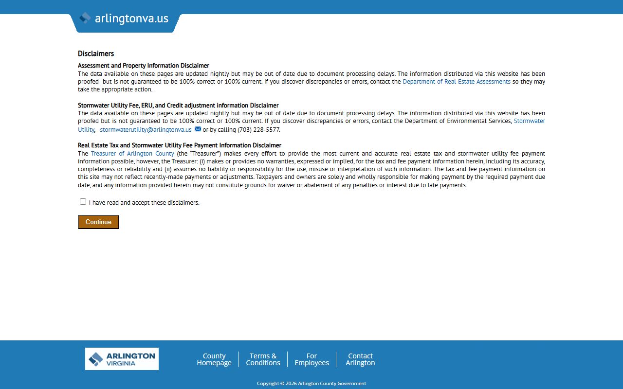 arlington county property records official property search portal