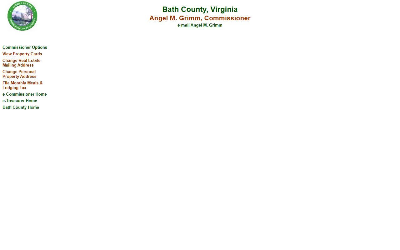 bath county property records online property card and tax search
