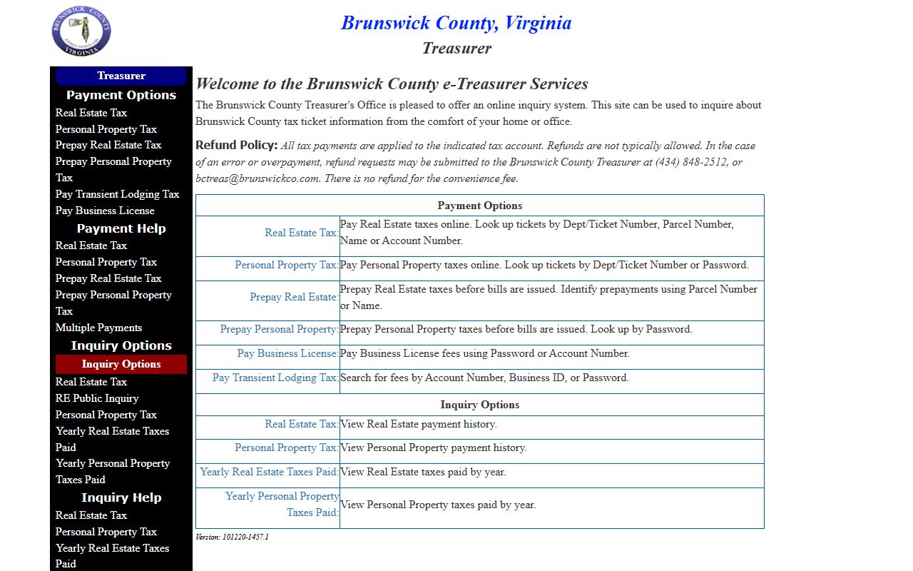 brunswick county online tax payment e-services property records