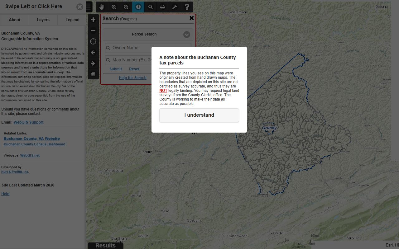 buchanan county gis property map parcel search records