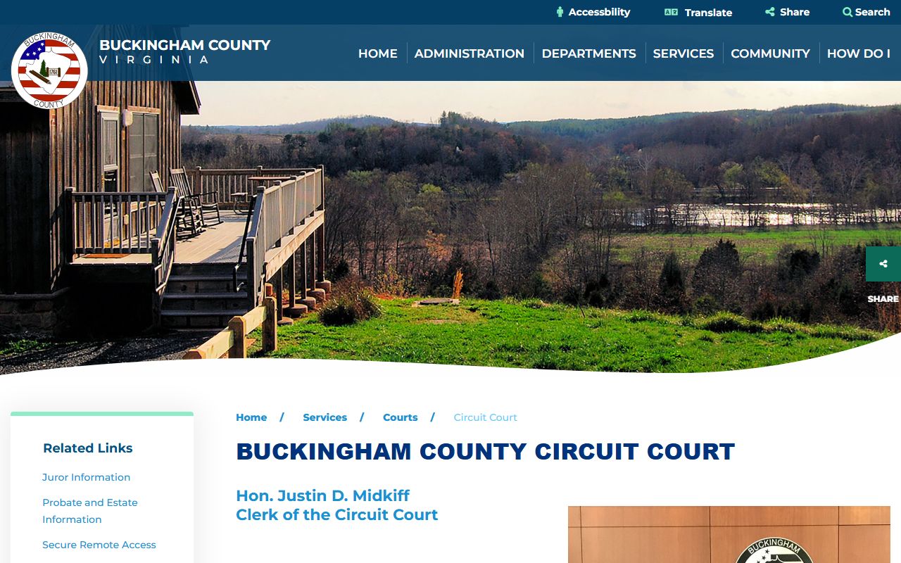 buckingham county circuit court clerk land records property records