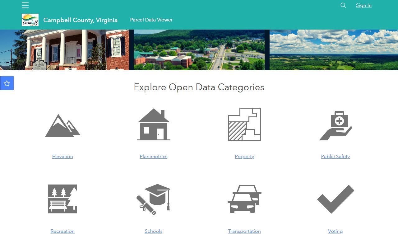 campbell county gis data hub property layers records