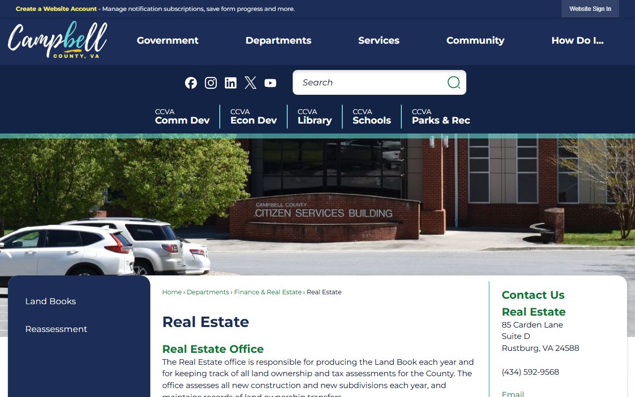 campbell county real estate assessment land book property records