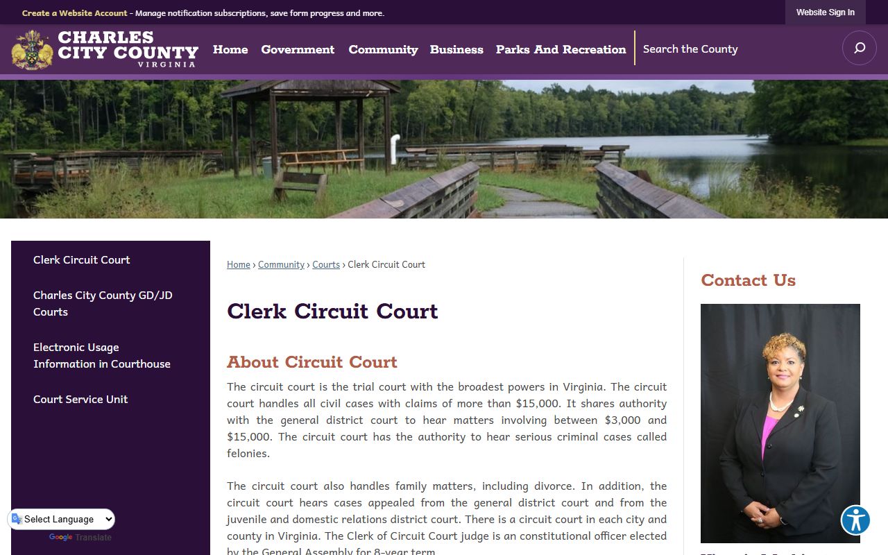 charles city county circuit court clerk land records property records