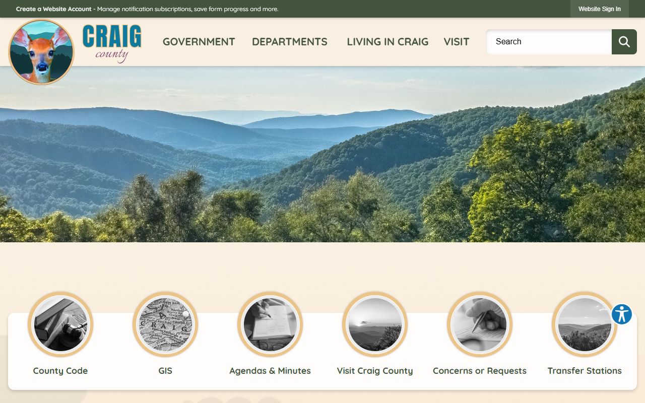 craig county property records county homepage departments