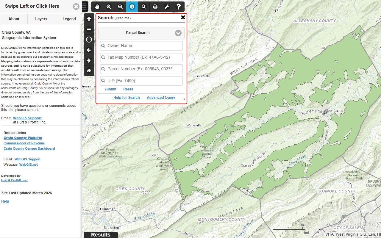 craig county property records interactive gis property mapping
