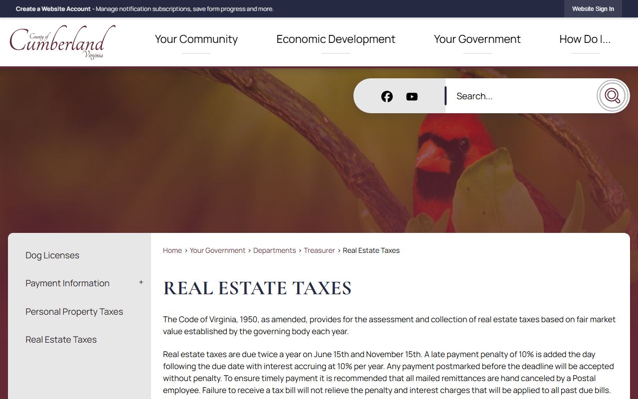 cumberland county property records real estate tax information