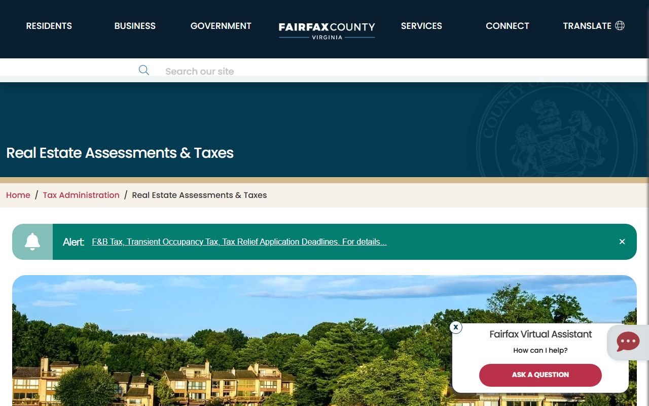 fairfax county property records real estate assessments and tax rates