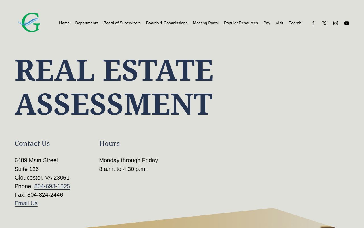 gloucester county property records comprehensive assessment department information