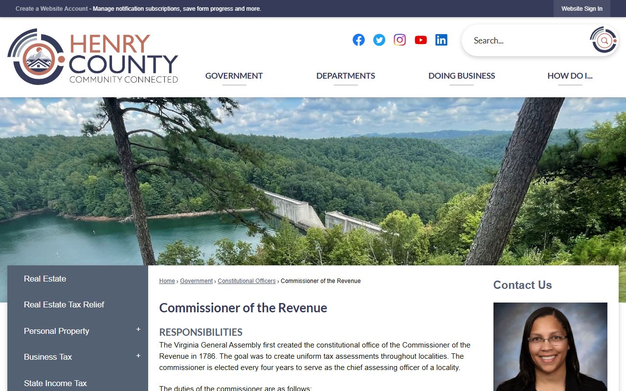 henry county commissioner of revenue property assessment records