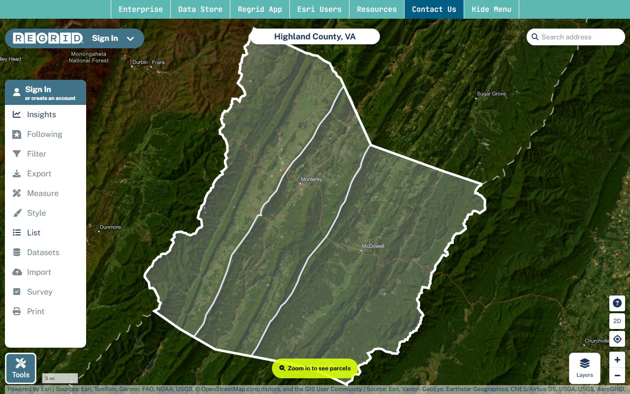 highland county parcel map property records
