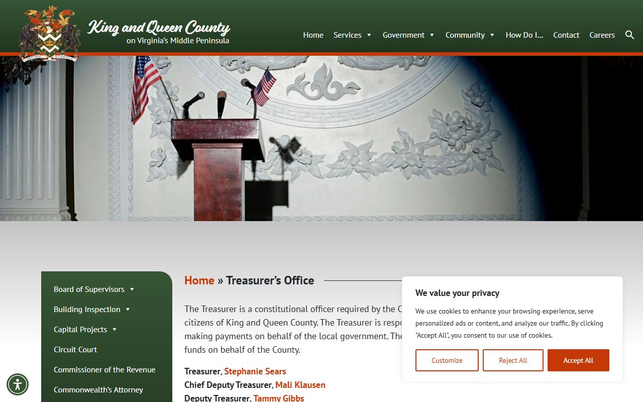 king and queen county treasurer property tax records