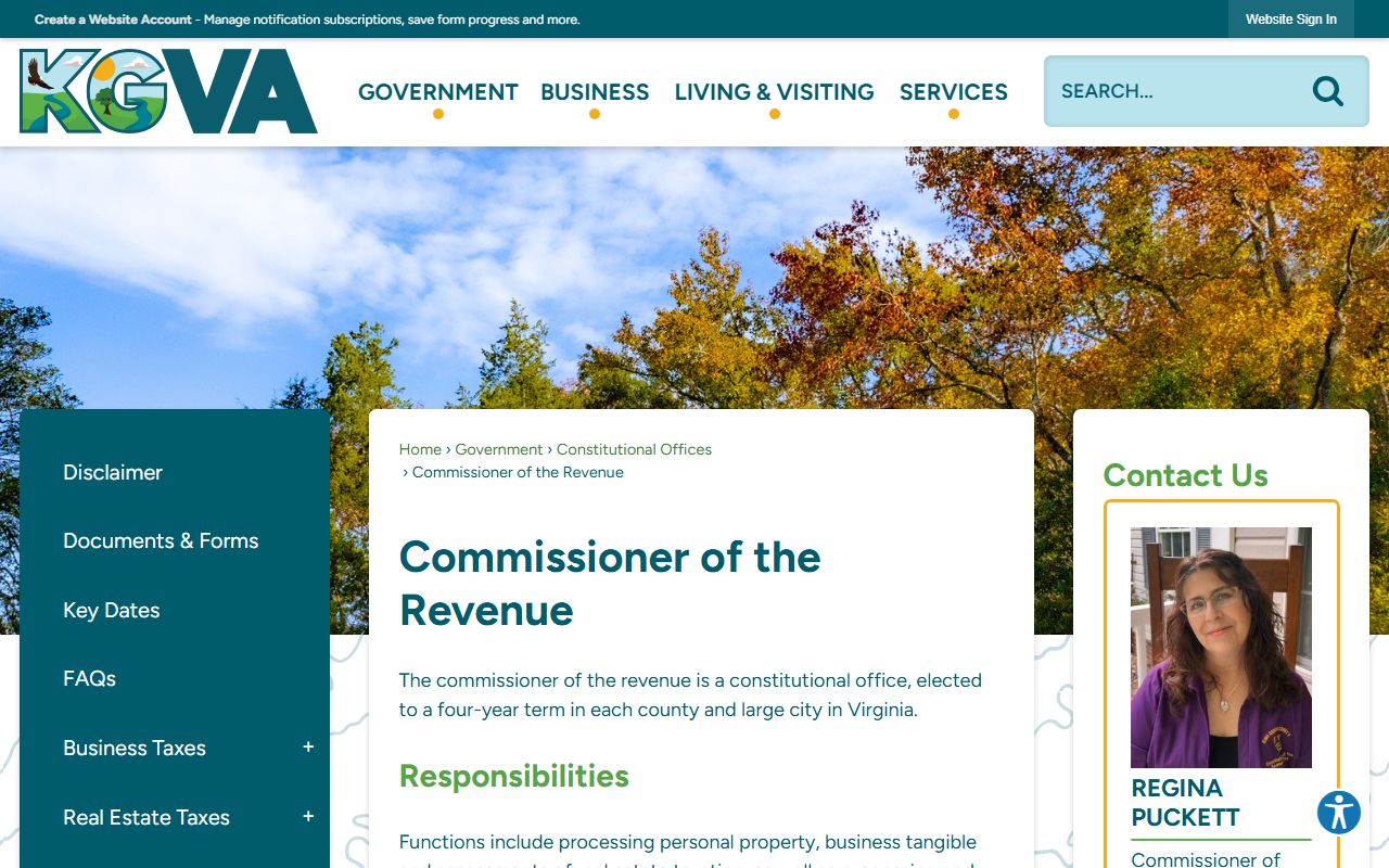 king george county commissioner of revenue property assessment records