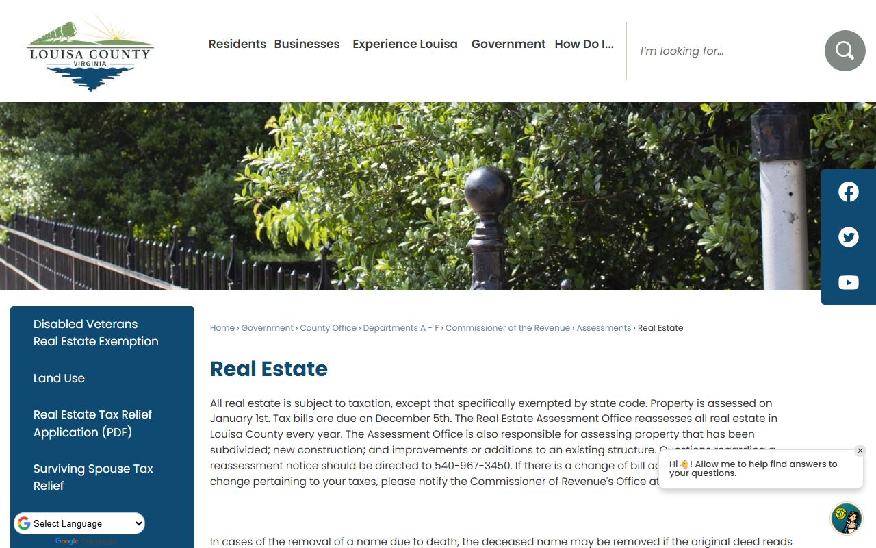 louisa county real estate assessment property records