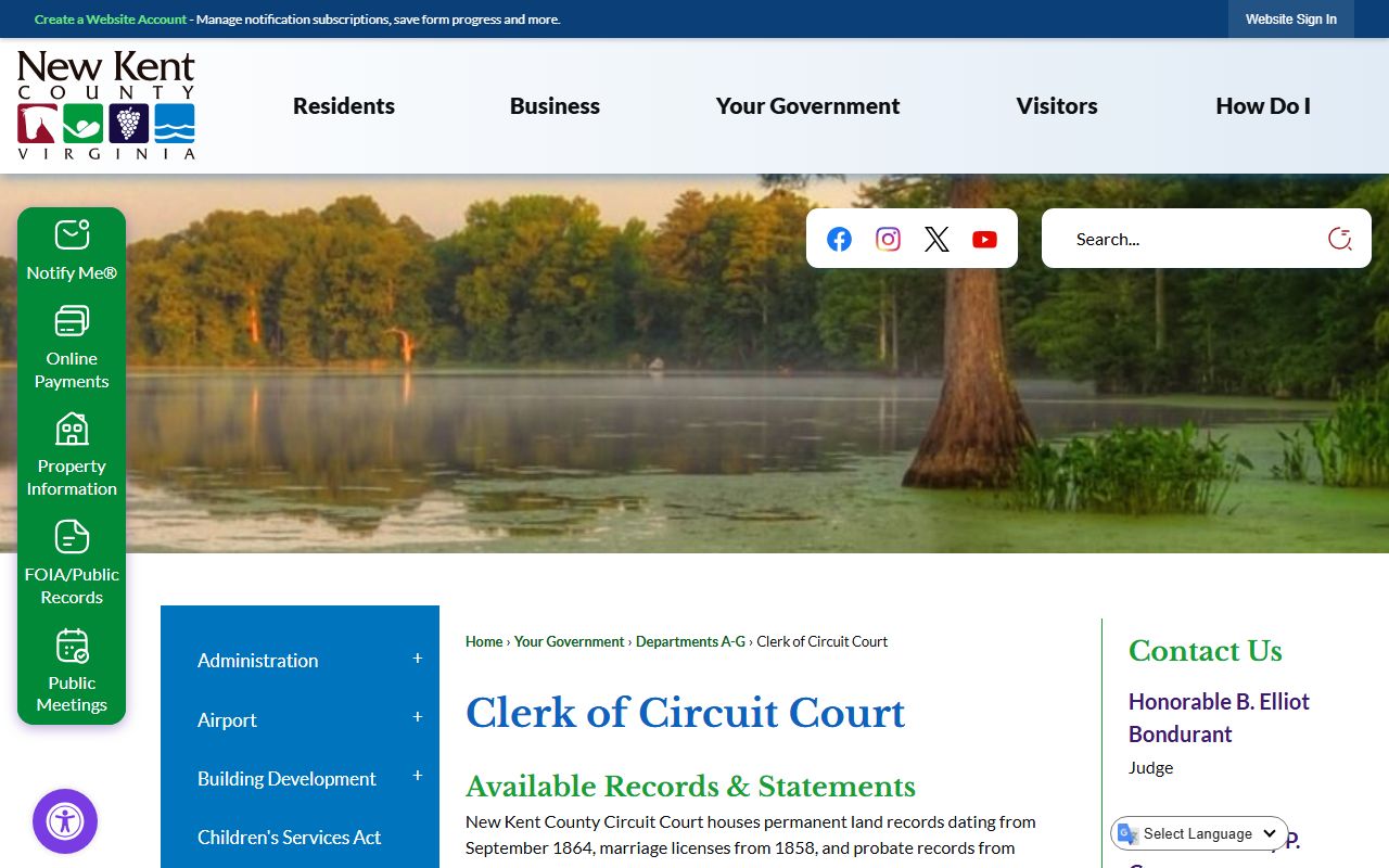 new kent county clerk of circuit court land records