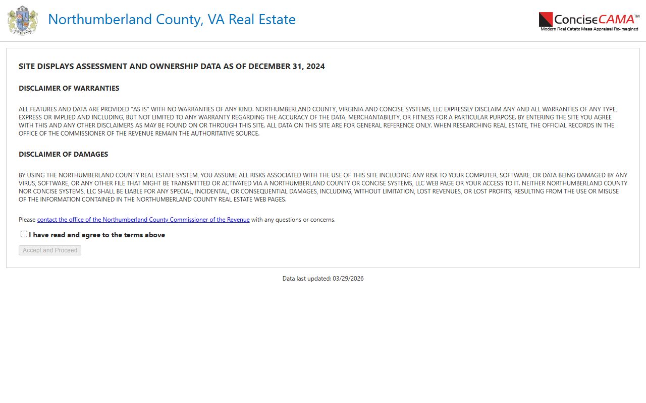 northumberland county concisecama real estate assessment property records
