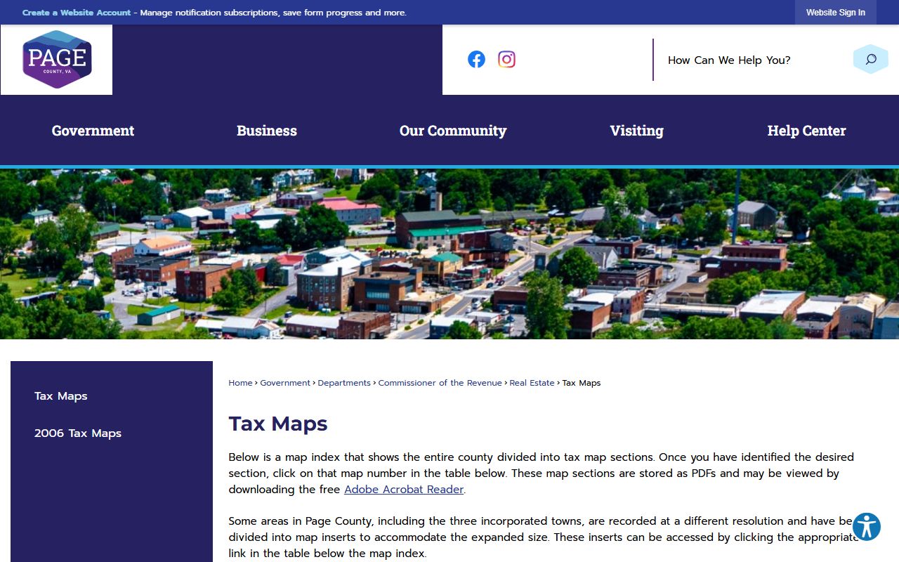 page county tax map pdf download property records