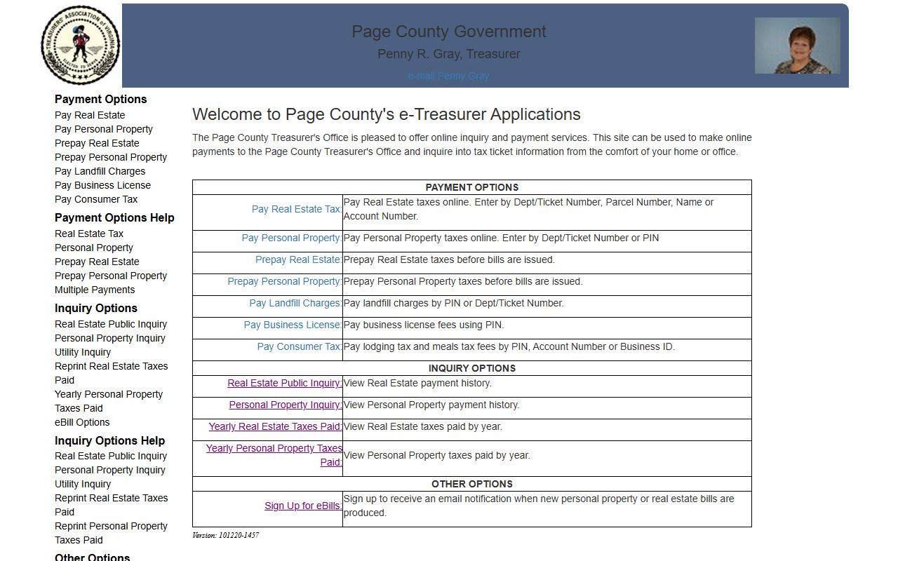 page county treasurer eservices payment portal property records