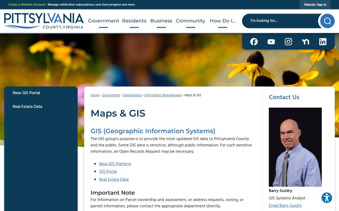 pittsylvania county maps gis department property records