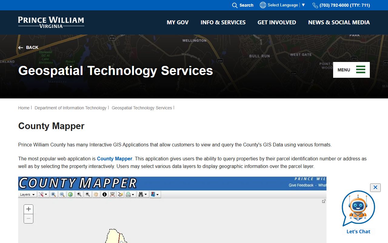 prince william county mapper online gis property viewer overview property records
