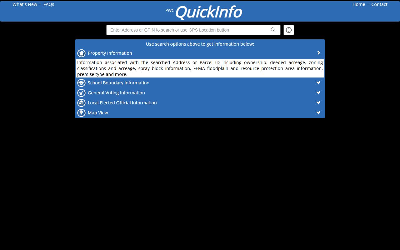 prince william county quickinfo property search form property records