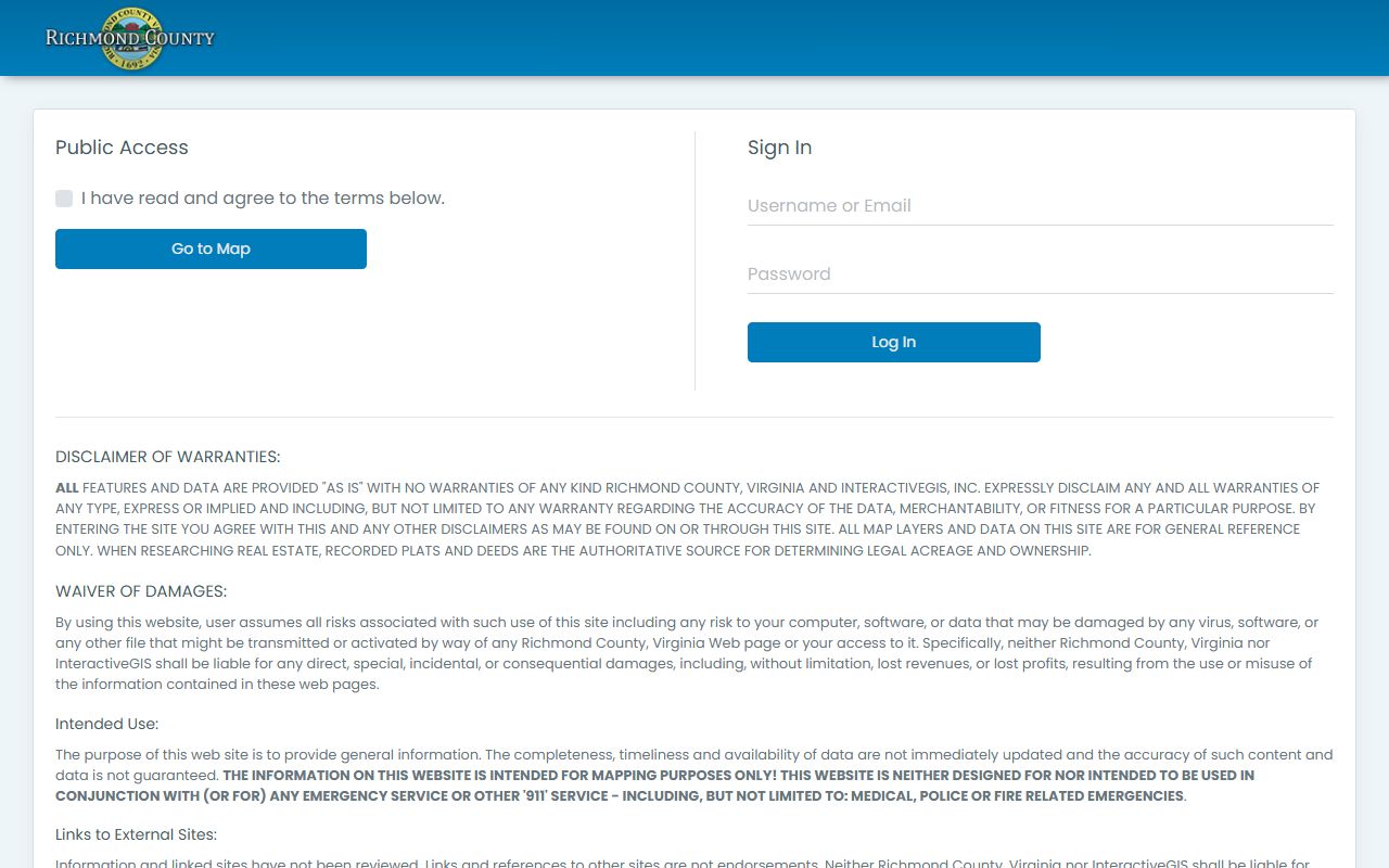 richmond county interactivegis online mapping portal property records