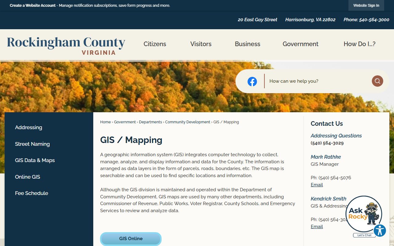 rockingham county gis department overview and interdepartmental usage property records