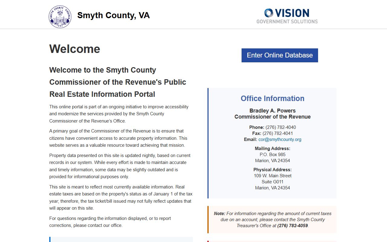 smyth county property records vgsi real estate search disclaimer
