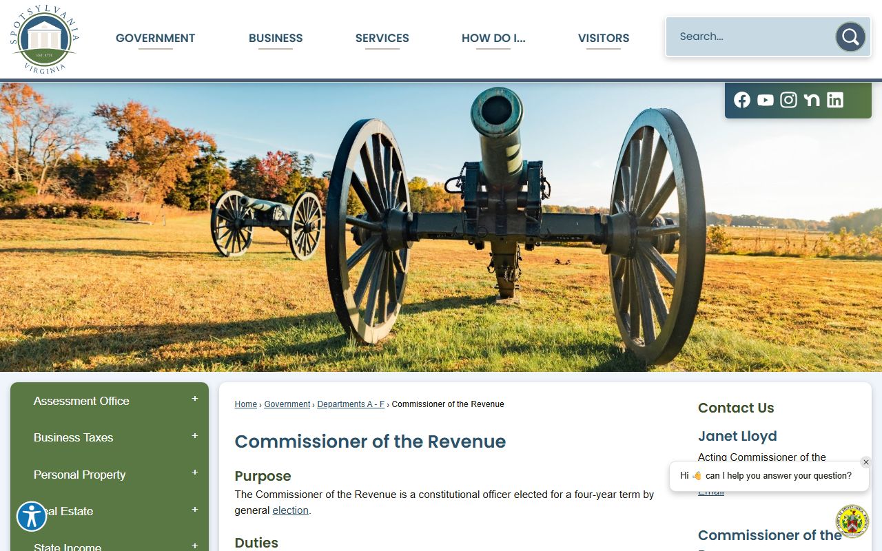 spotsylvania county property records commissioner of revenue overview