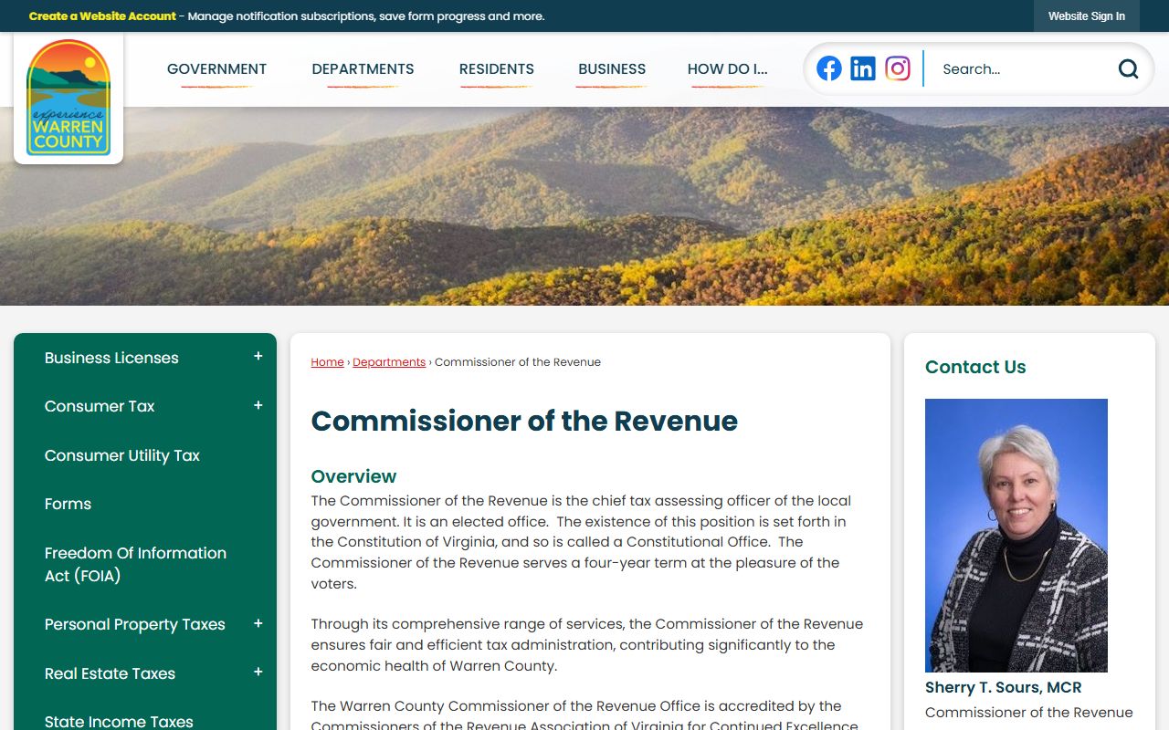 warren county property records commissioner of the revenue office