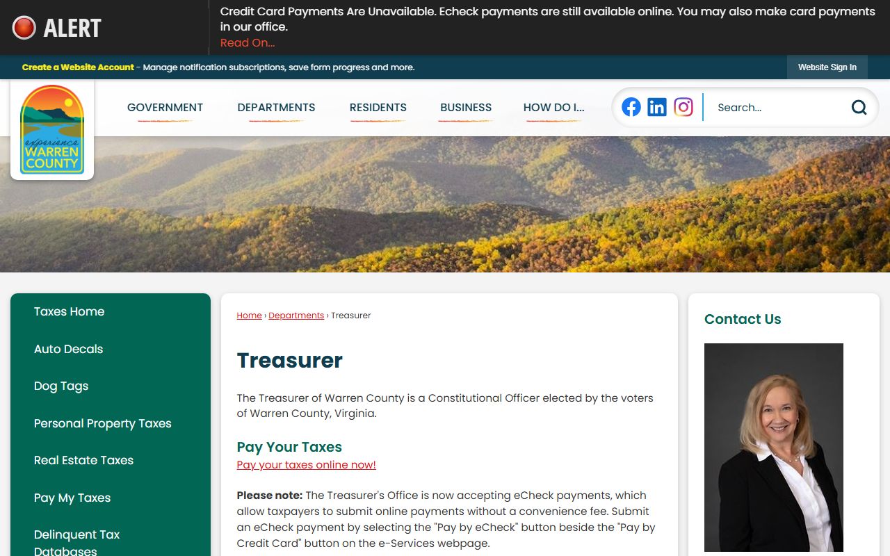 warren county property records treasurer tax collection office