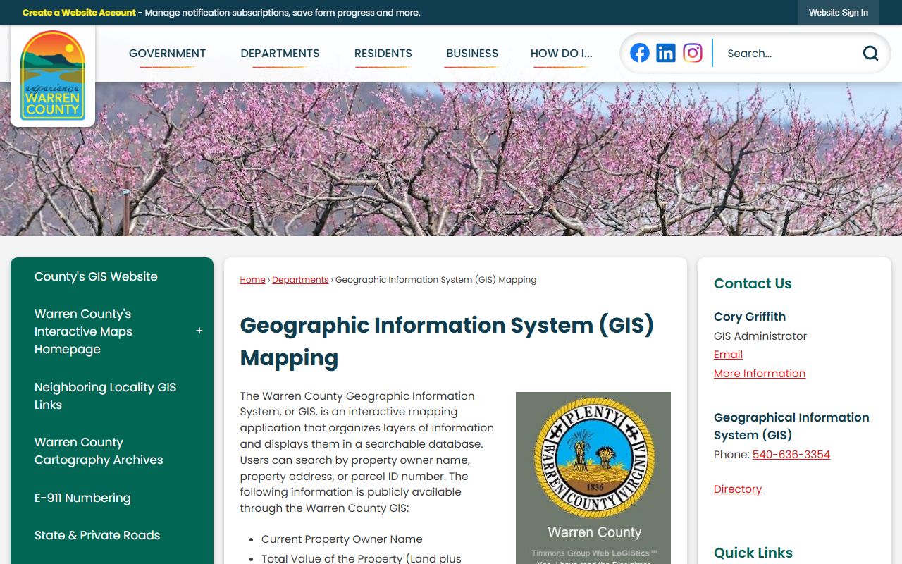 warren county property records GIS mapping search capabilities